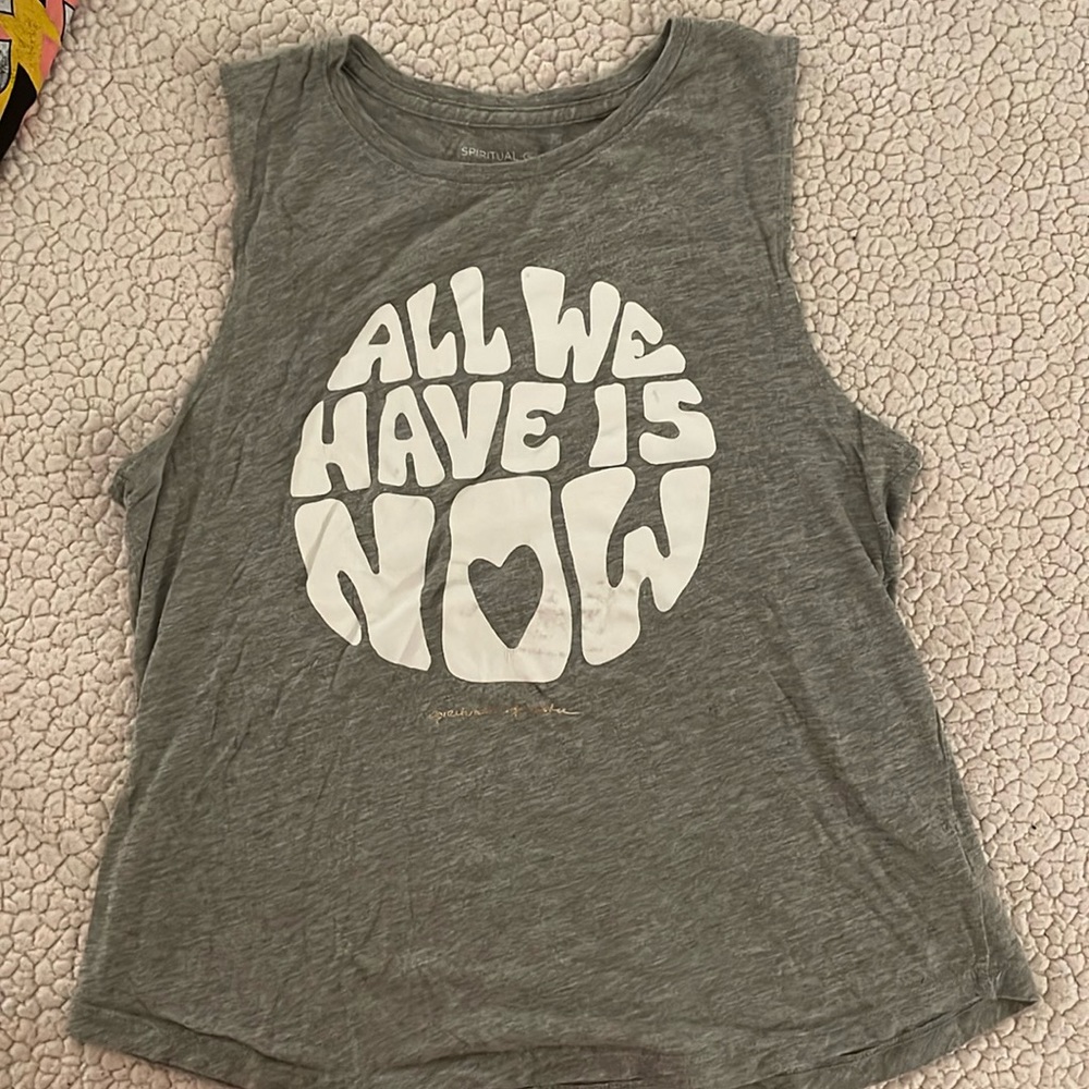 Spiritual Gangster tank top- All We Have Is Now; size small